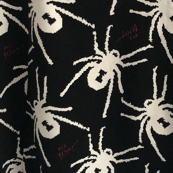 Betsy Johnson Halter Dress Pin Up Black Widow Spider XS - Picture 4 of 16